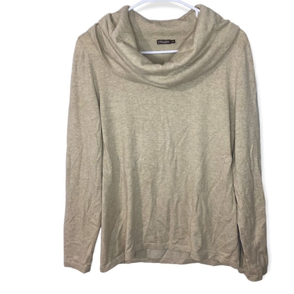 j mclaughlin cowl neck sweater modal and cotton blend